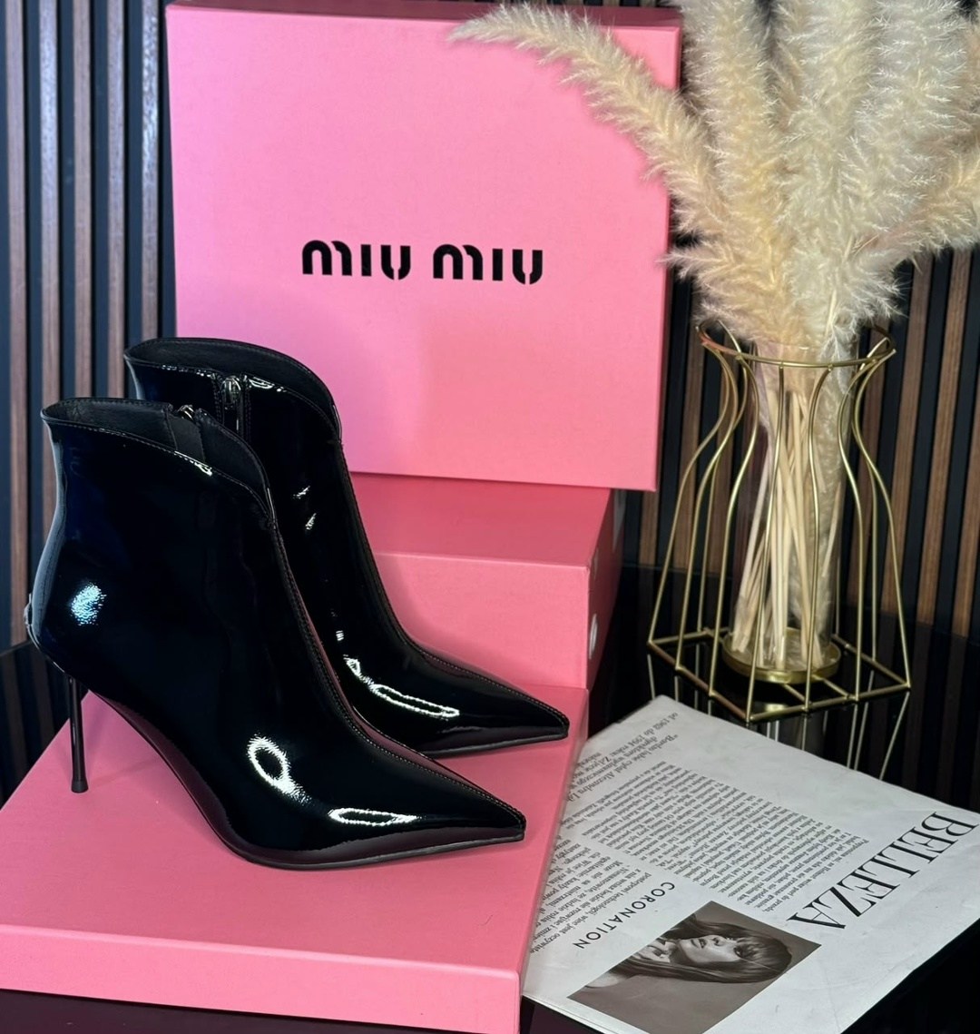 ботильоны miu miu,,ботильоны женские,ботильоны лаковые,стильные ботильоны