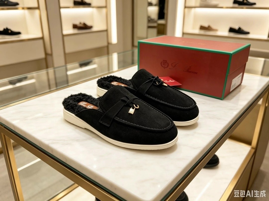 лоферы loro piana,лоферы женские loro piana,женские бежевые с мехом лоферы loro piana open walk,,замшевые лоферы loro piana