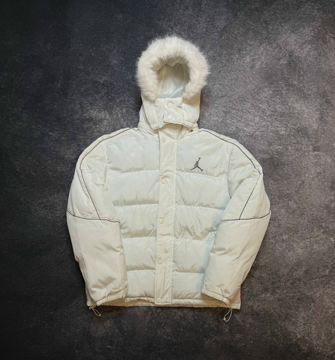пуховик supreme x jordan,мужская зимняя куртка,пуховик джордан суприм,пуховик supreme x jordan collaboration синий,пуховик supreme x jordan puffer с рефлективными линиями