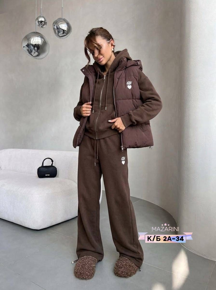 женский чёрный костюм тройка miu miu,женский теплый костюм тройка miu miu,костюм тройка с курткой black&brand,костюм тройка,костюм женский на флисе