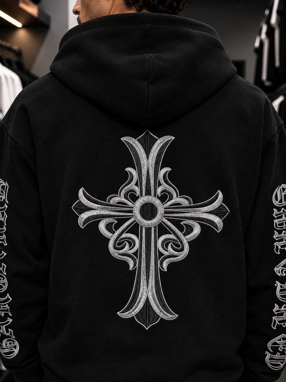 толстовка,мужские толстовки,толстовка повседневная,chrome hearts худи,толстовка с капюшоном