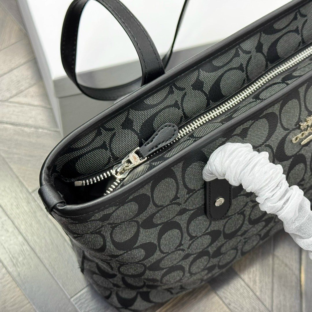сумка coach,женская сумка coach,сумка-шоппер coach,холщовая сумка тоут на молнии с фирменным покрытием для тренера f29208,сумки хозяйственные