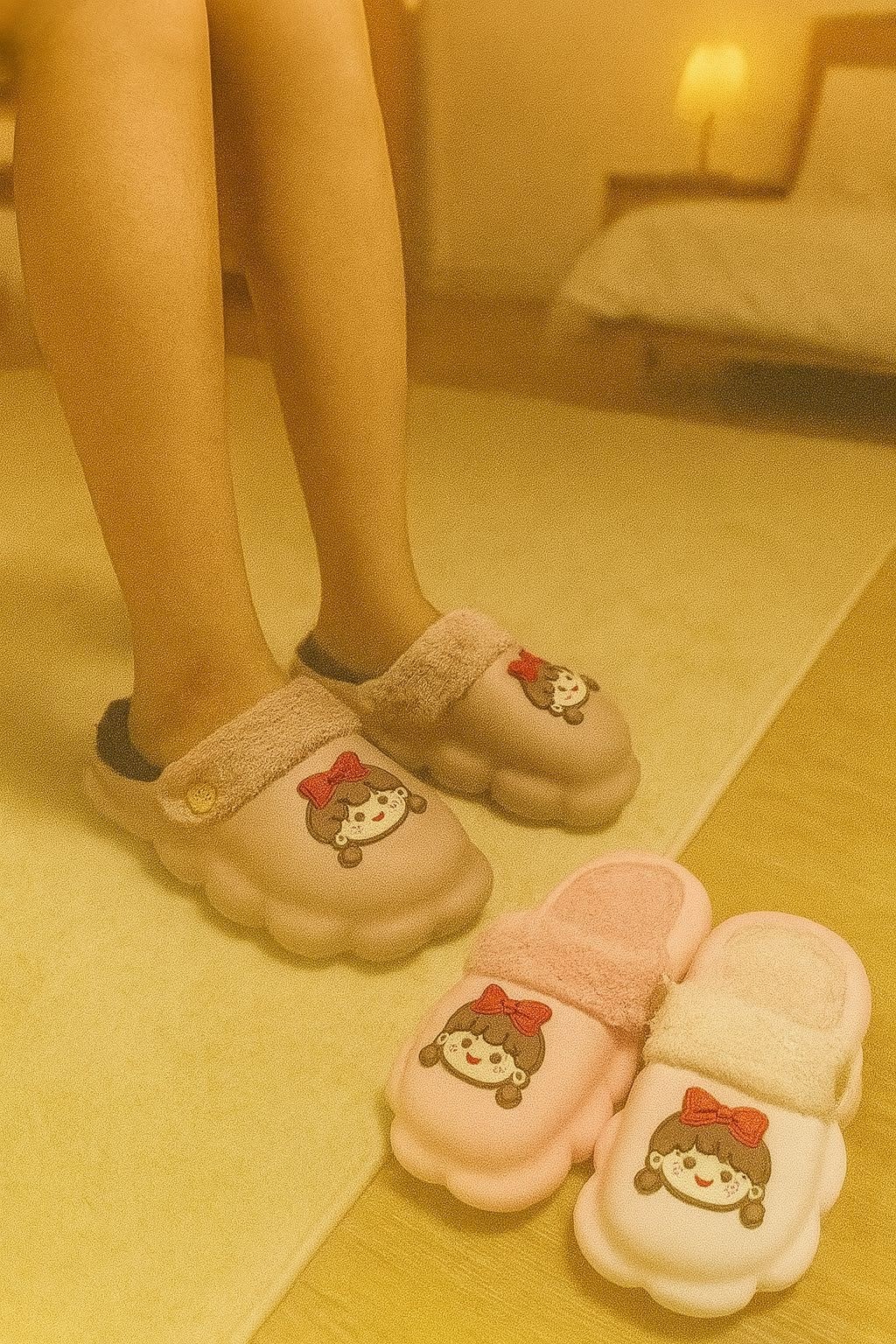 тапочки sanrio,плюшевые тапочки,тапочки для девочек,тапочки хелло китти,тапочки домашние женские