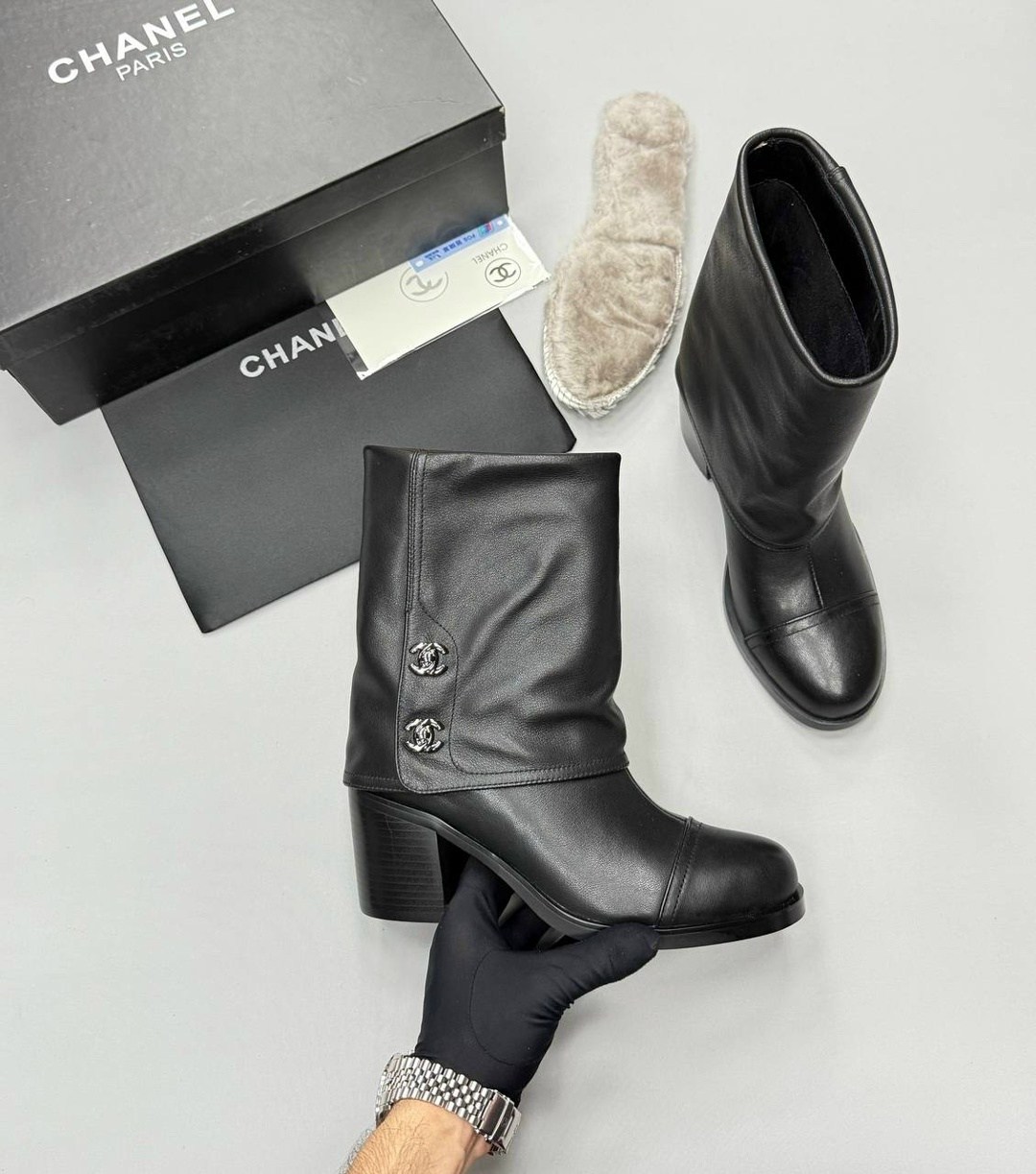 ботинки chanel,сапоги chanel,сапоги коко шанель,шанель сапоги,полусапожки chanel