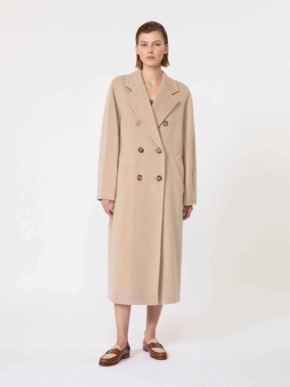 шерстяное пальто,пальто max mara,пальто для женщин,пальто оверсайз,бежевое пальто