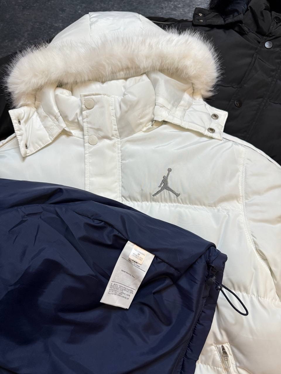 пуховик supreme x jordan,мужская зимняя куртка,пуховик джордан суприм,пуховик supreme x jordan collaboration синий,пуховик supreme x jordan puffer с рефлективными линиями