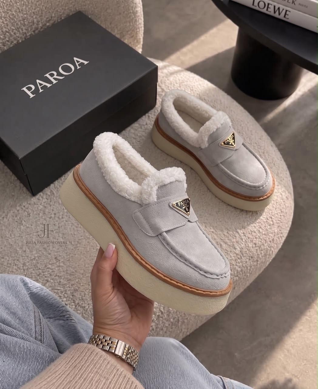 лоферы prada,лоферы с мехам,лоферы прада женские,,лоферы с мехом