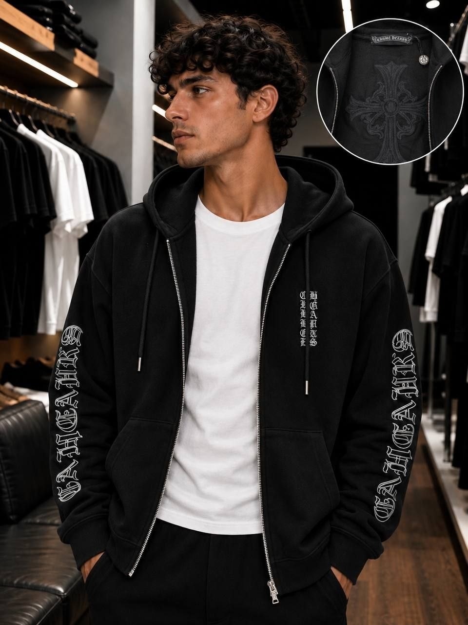 толстовка,мужские толстовки,толстовка повседневная,chrome hearts худи,толстовка с капюшоном