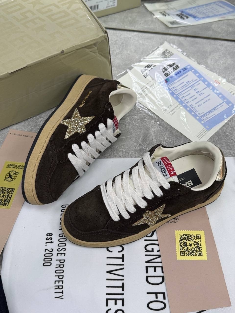 коричневые кроссовки ball star golden goose anthracite silver,кроссовки golden goose ball star коричневый,кроссовки golden goose ball star,golden goose кроссовки super-star коричневый,