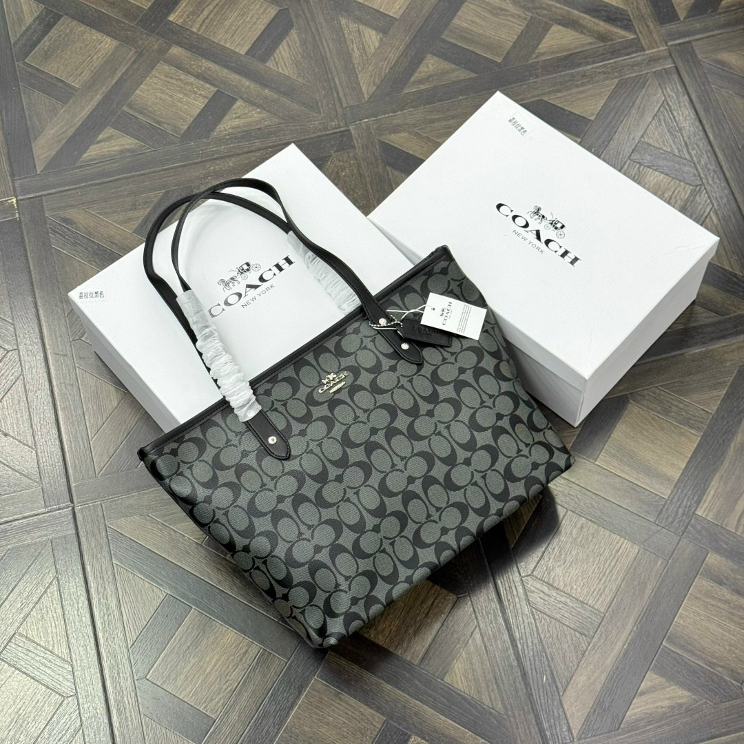 сумка coach,женская сумка coach,сумка-шоппер coach,холщовая сумка тоут на молнии с фирменным покрытием для тренера f29208,сумки хозяйственные