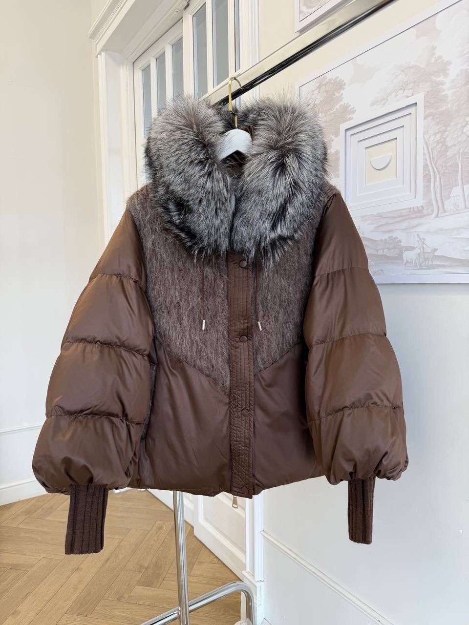 пуховик зимний куртка с мехом nanu furs,куртка оверсайз,зимние куртки,куртка оверсайз зимняя,короткий пуховик
