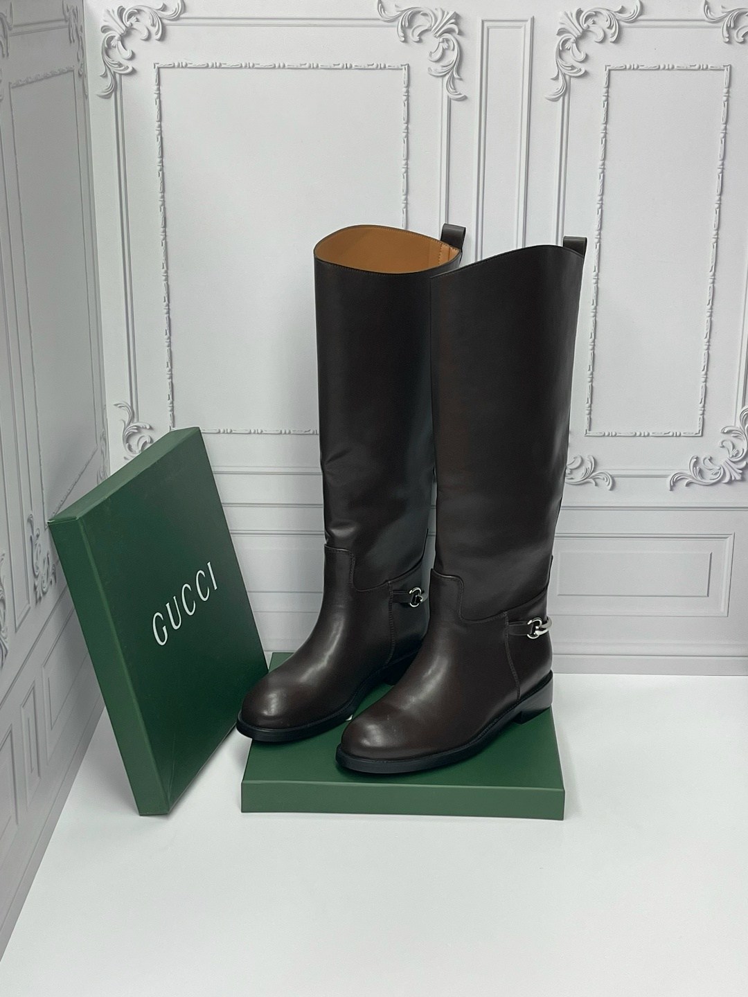 брендовые сапоги gucci женские кожаные на низком каблуке,гуччи жокейские сапоги,сапоги gucci,сапоги гуччи,женские сапоги