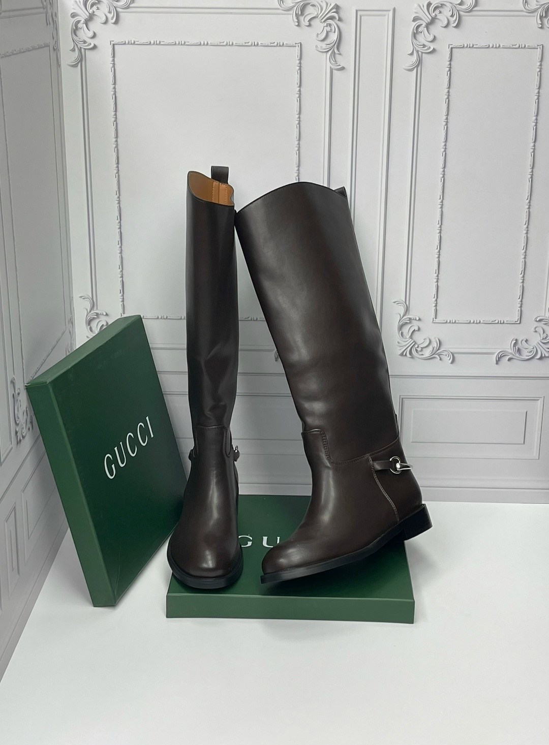 брендовые сапоги gucci женские кожаные на низком каблуке,гуччи жокейские сапоги,сапоги gucci,сапоги гуччи,женские сапоги