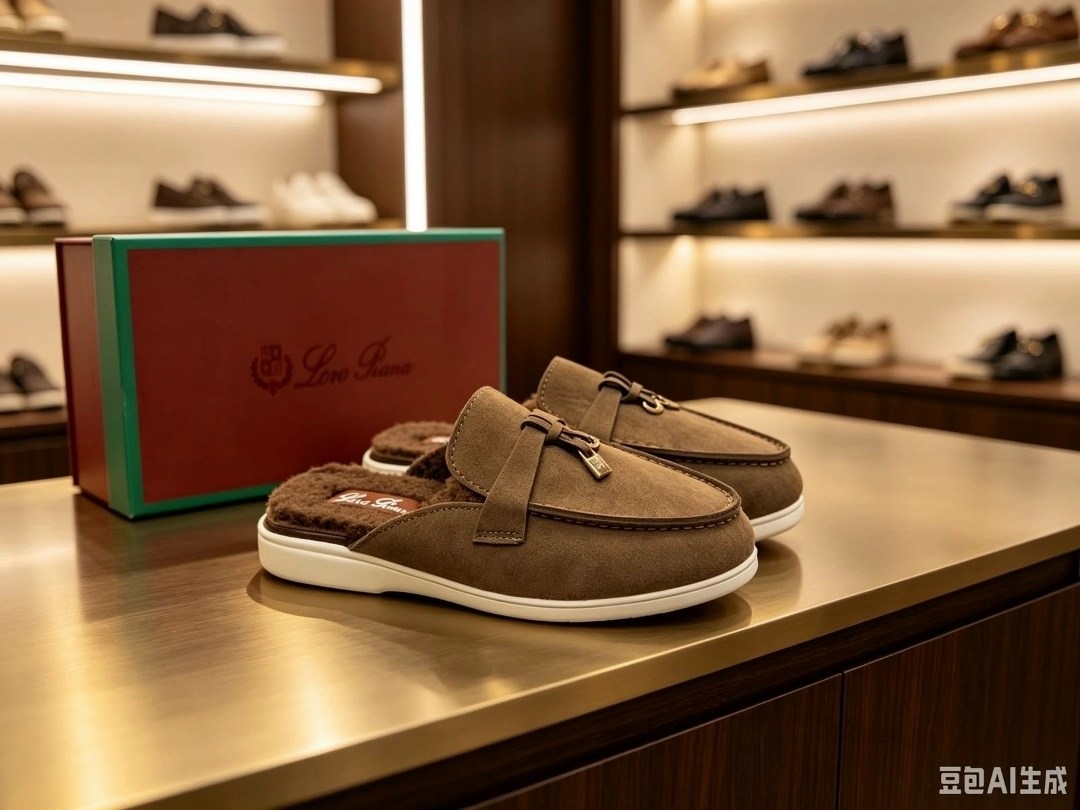 лоферы loro piana,лоферы женские loro piana,женские бежевые с мехом лоферы loro piana open walk,,замшевые лоферы loro piana