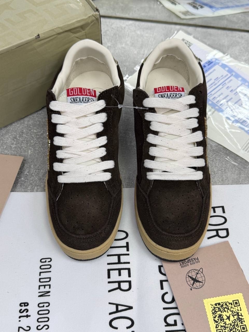 коричневые кроссовки ball star golden goose anthracite silver,кроссовки golden goose ball star коричневый,кроссовки golden goose ball star,golden goose кроссовки super-star коричневый,