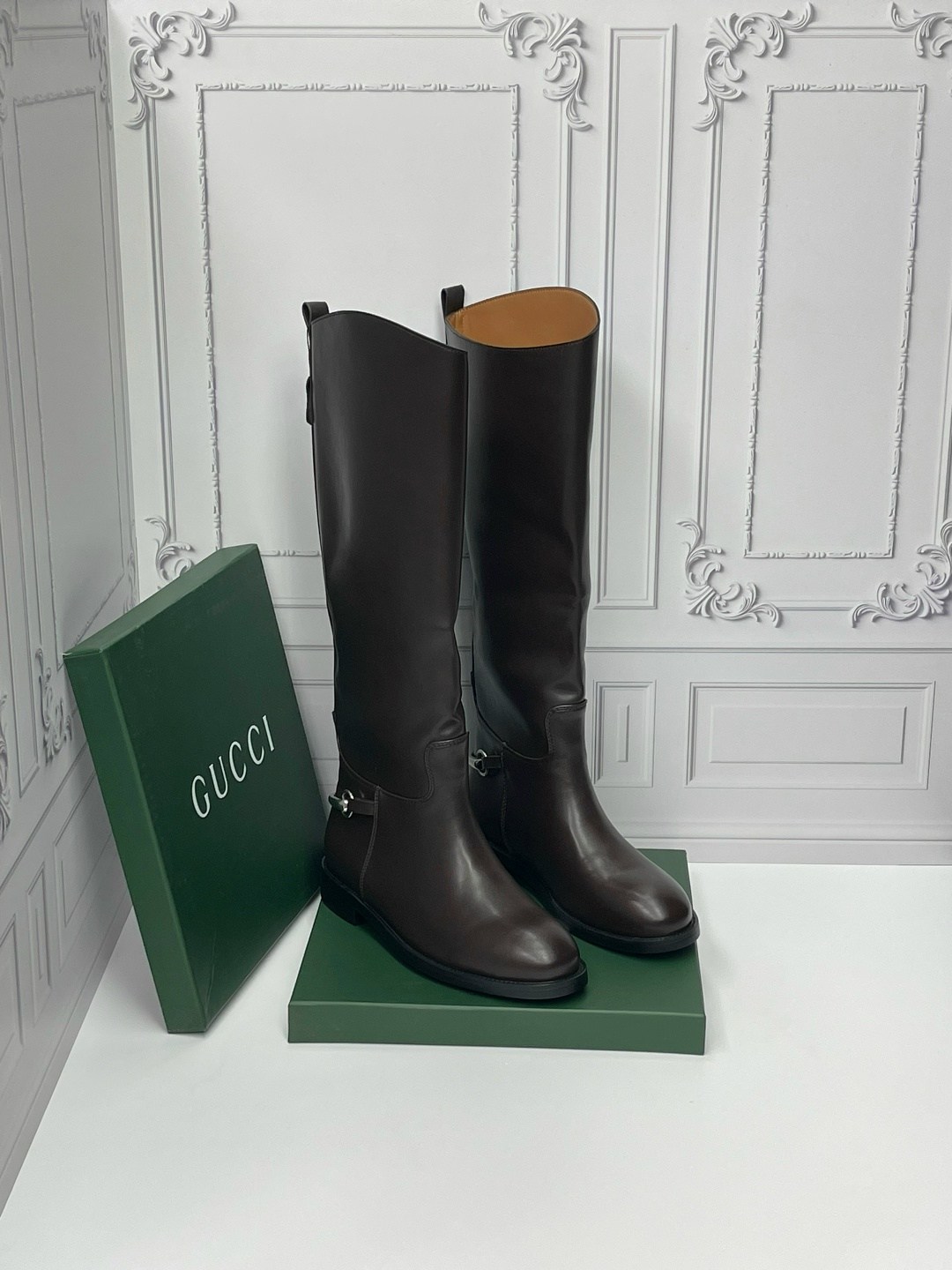 брендовые сапоги gucci женские кожаные на низком каблуке,гуччи жокейские сапоги,сапоги gucci,сапоги гуччи,женские сапоги