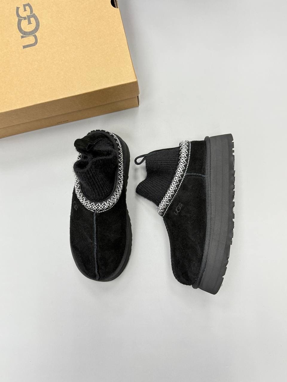 зимние угги ugg tazzette с трикотажной вставкой,женские угги,угги женские ugg,,угги зимние на платформе