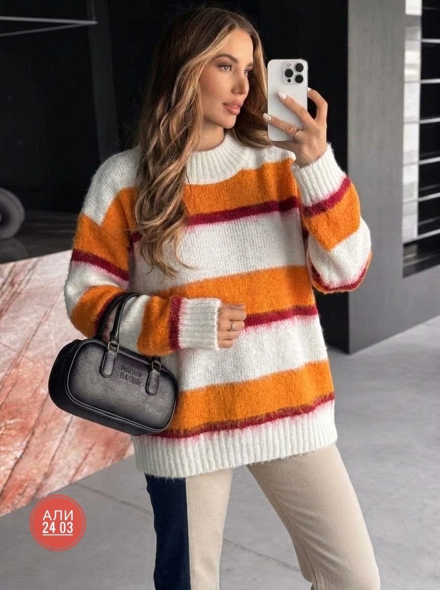 свитер вязаный,свитера женские,свитер в полоску,свитер,женский вязаный свитер