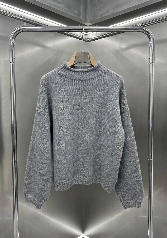 свитер оверсайз вязаный с горлом укороченный hs fashion,свитер оверсайз,свитер оверсайз с горлом jonny style,женский свитер оверсайз,свитер модный