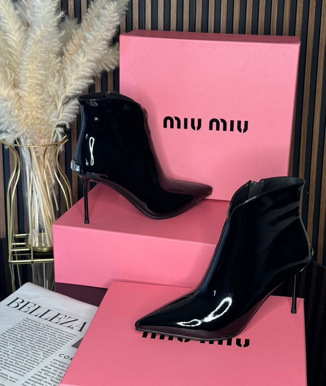 ботильоны miu miu,,ботильоны женские,ботильоны лаковые,стильные ботильоны