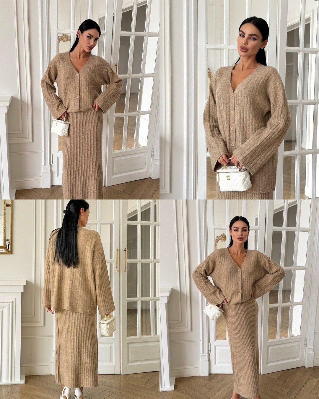 esenia костюм вязаный (джемпер+юбка) кофе с молоком,вязаные юбки,вязаные костюмы,вязаный костюм с юбкой,esenia костюм вязаный женский (джемпер+юбка) кофе с молоком