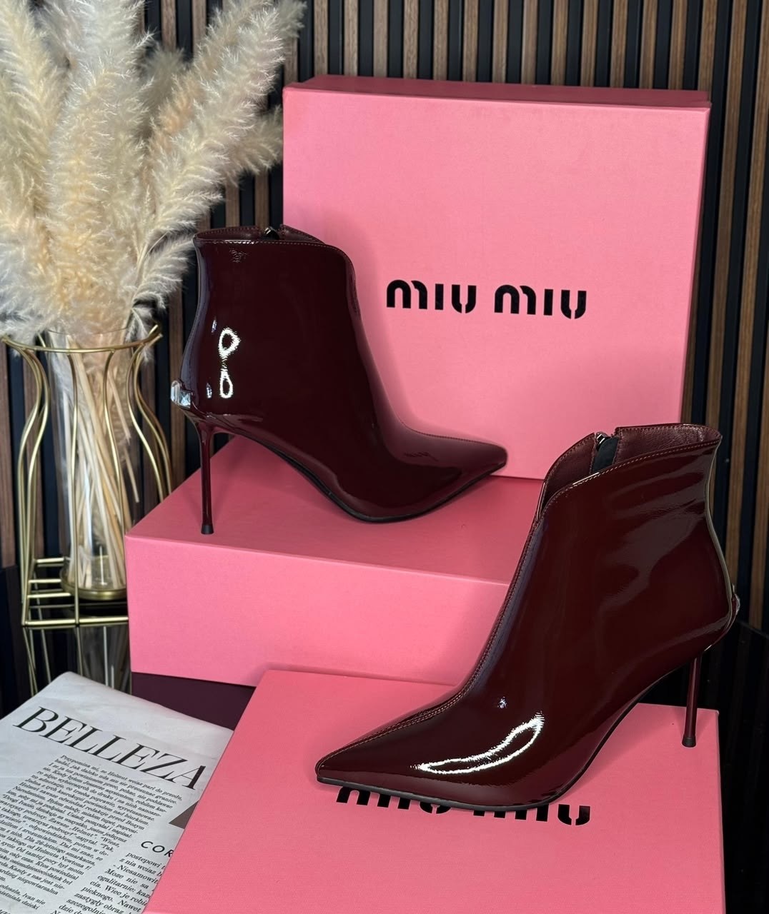 ботильоны miu miu,,ботильоны женские,ботильоны лаковые,стильные ботильоны