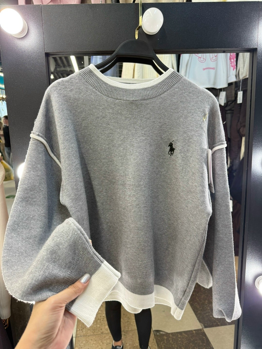 серый свитшот,polo ralph lauren свитшот,свитшот кофта,свитшот мужская,ralph lauren серый свитшот