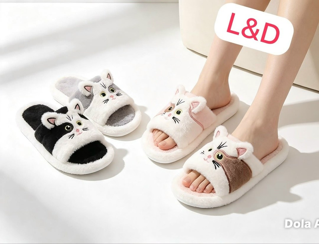 тапочки домашние женские с ушками,cat slippers женские легкие пушистые домашние тапочки,тапочки женские,домашние тапочки,тапочки домашние женские открытые