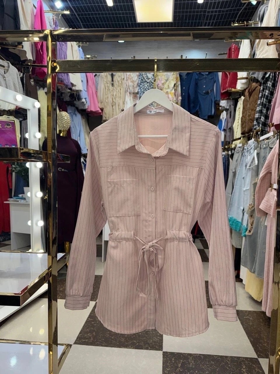 рубашка свободного кроя,хлопковая рубашка в полоску оверсайз cosmo brand,женские блузки и рубашки,рубашка женская,женская рубашка в полоску