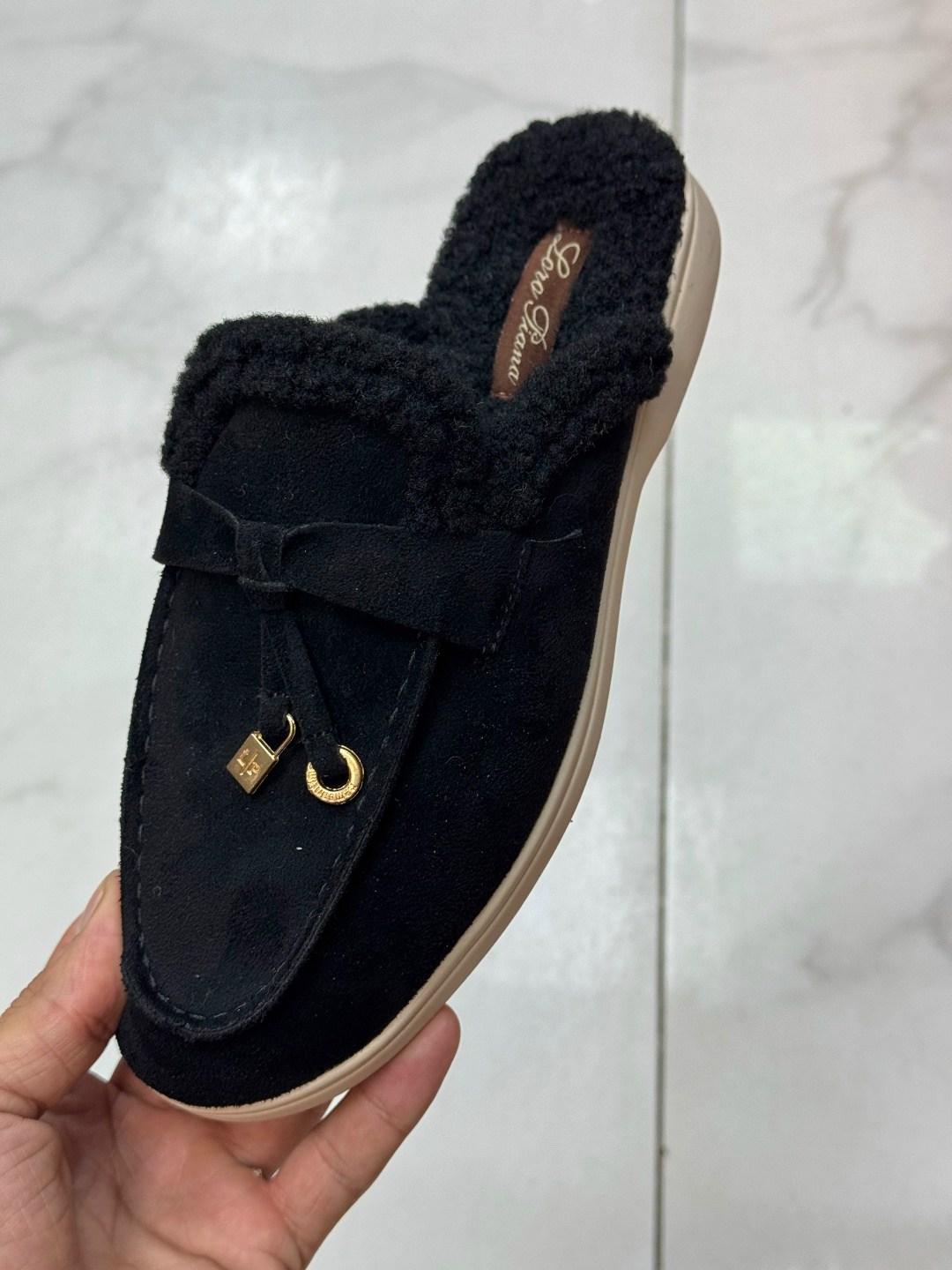 ,лоферы loro piana,мюли с мехом,лоферы женские с мехом,мюли женские