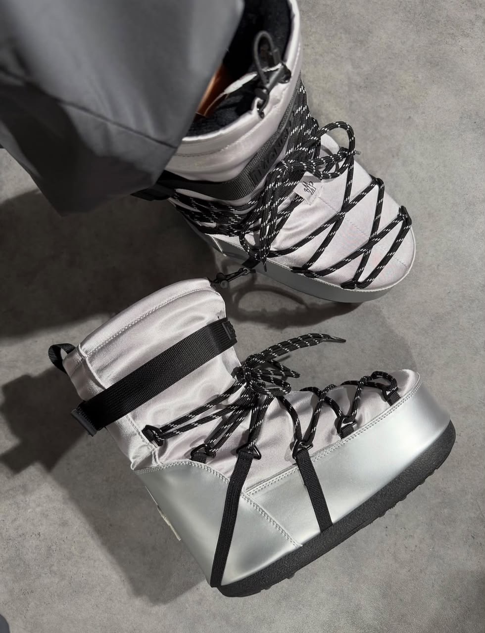 ,moon boot glance зимние сапоги черный серый р. 39,луноходы женские,дутики moon boot,зимние сапоги