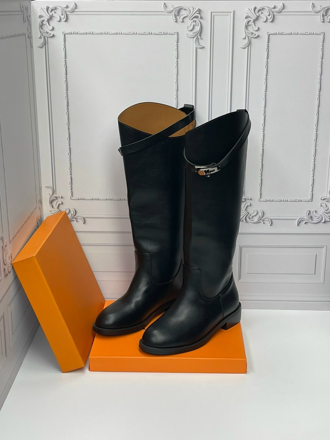сапоги hermes женские,сапоги hermes,женские кожаные сапоги hermes чёрного цвета,сапоги эрмес,сапоги женские hermes кожаные размер 36-40