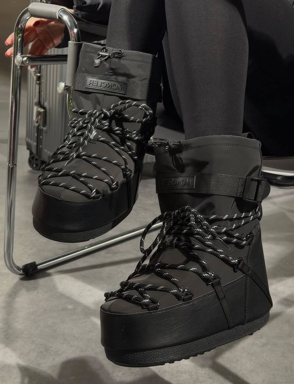 ,moon boot glance зимние сапоги черный серый р. 39,луноходы женские,дутики moon boot,зимние сапоги