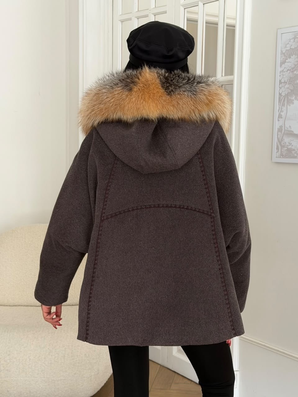 женский пуховик с натуральным мехом max mara premium,зимняя куртка-пальто оверсайз v8oss,пуховики с мехом,меховая куртка,зимняя куртка-пальто оверсайз