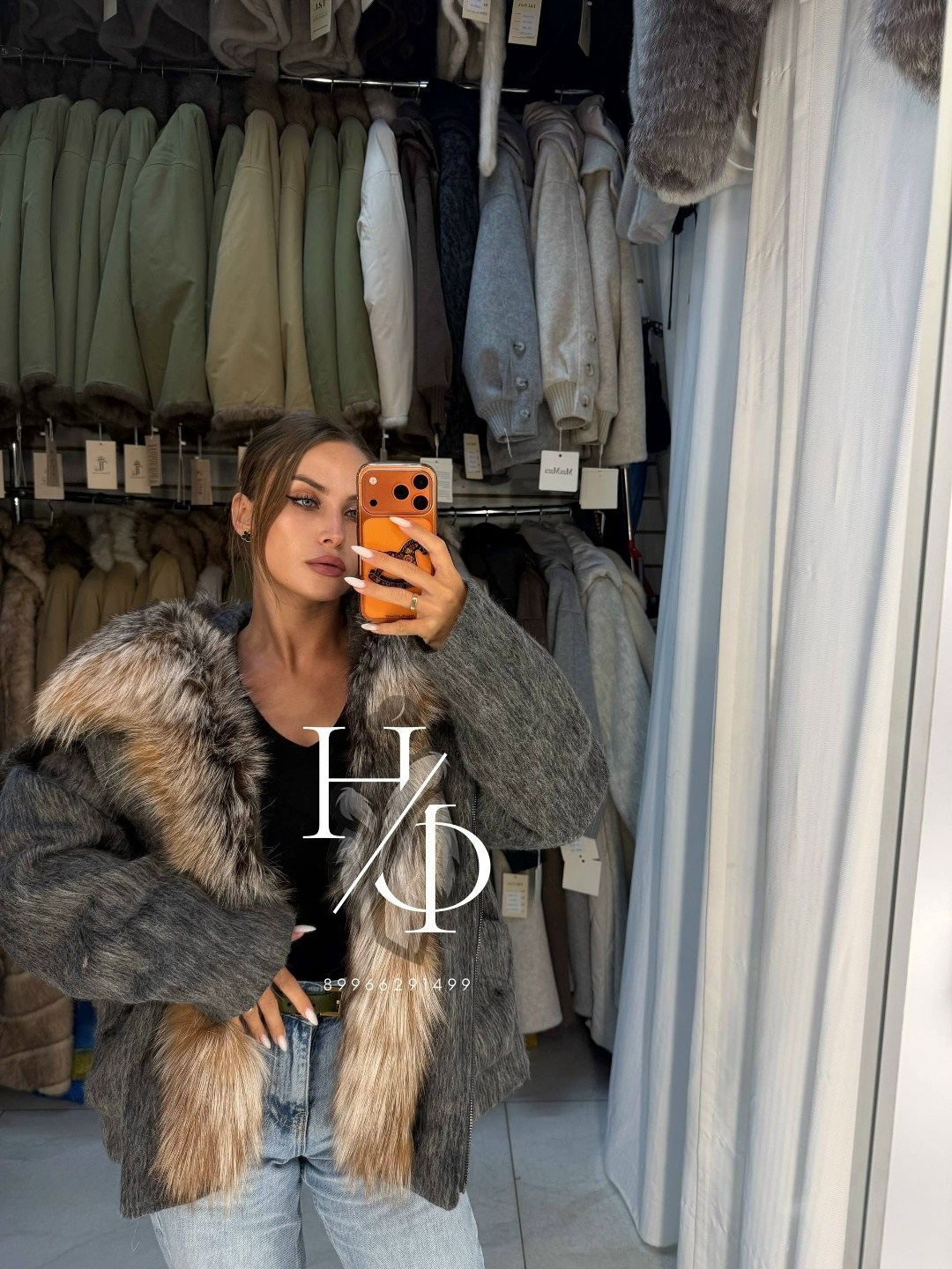 меховая куртка,женский пуховик с натуральным мехом max mara premium,шубка,женская шуба,зимняя куртка-пальто оверсайз v8oss