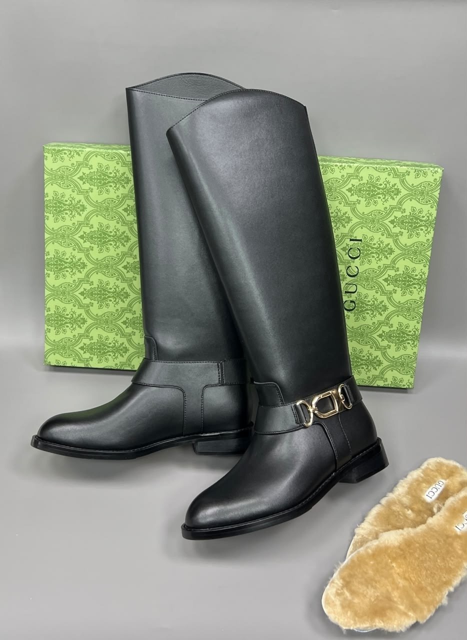 сапоги gucci,гуччи жокейские сапоги,сапоги,брендовые сапоги gucci женские кожаные на низком каблуке,сапоги hermes