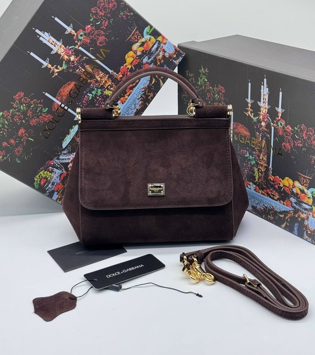 сумка dolce gabbana,сумки коричневый,женские сумки,замшевая сумка,сумка