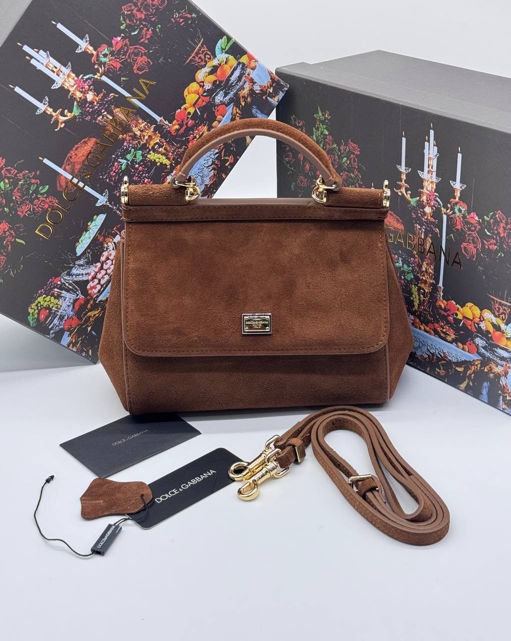 сумка dolce gabbana,сумки коричневый,женские сумки,замшевая сумка,сумка