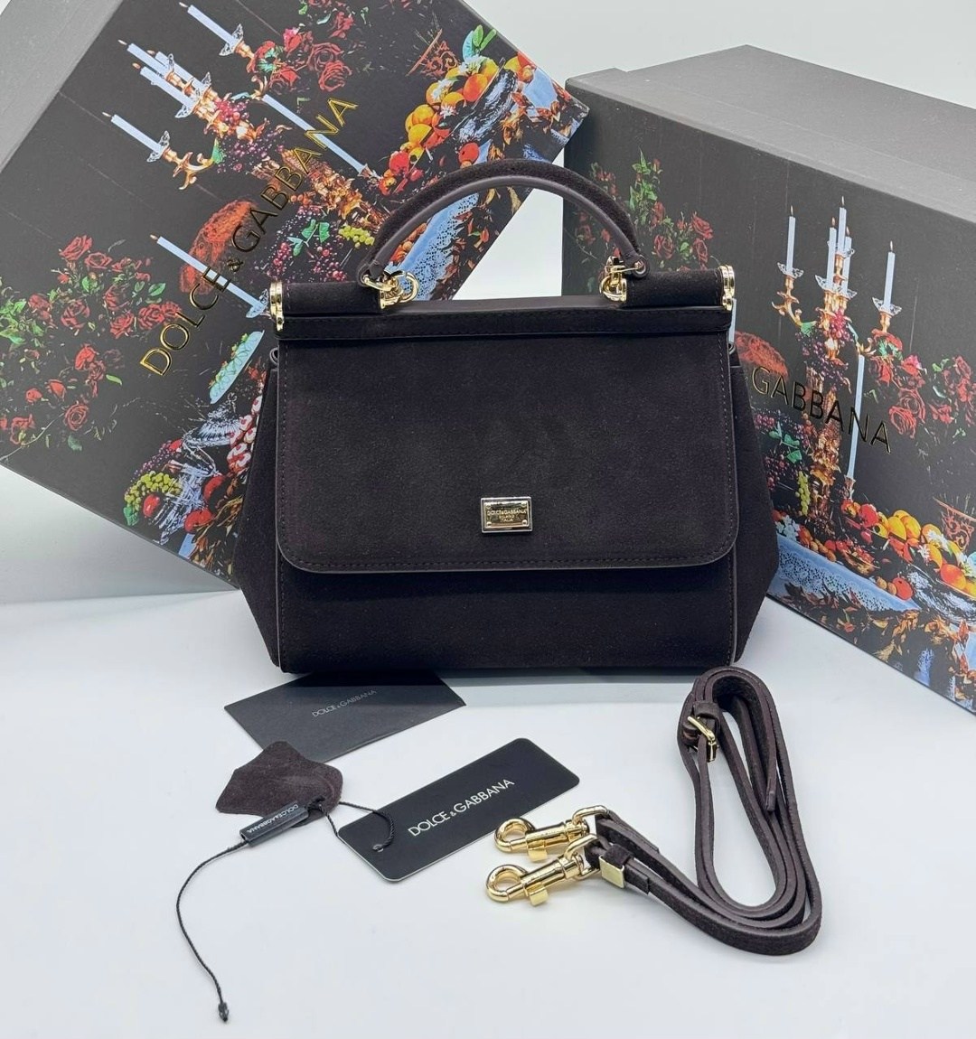 сумка dolce gabbana,сумки коричневый,женские сумки,замшевая сумка,сумка