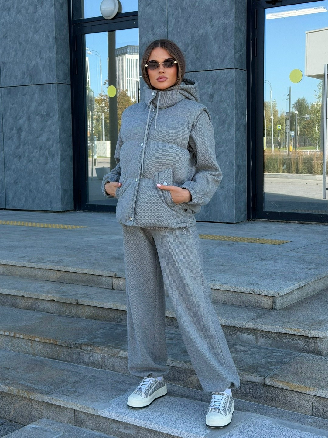 miu miu женский серый костюм тройка premium,серый костюм тройка,серый костюм тройка женский,костюм тройка женский,стильные костюмы