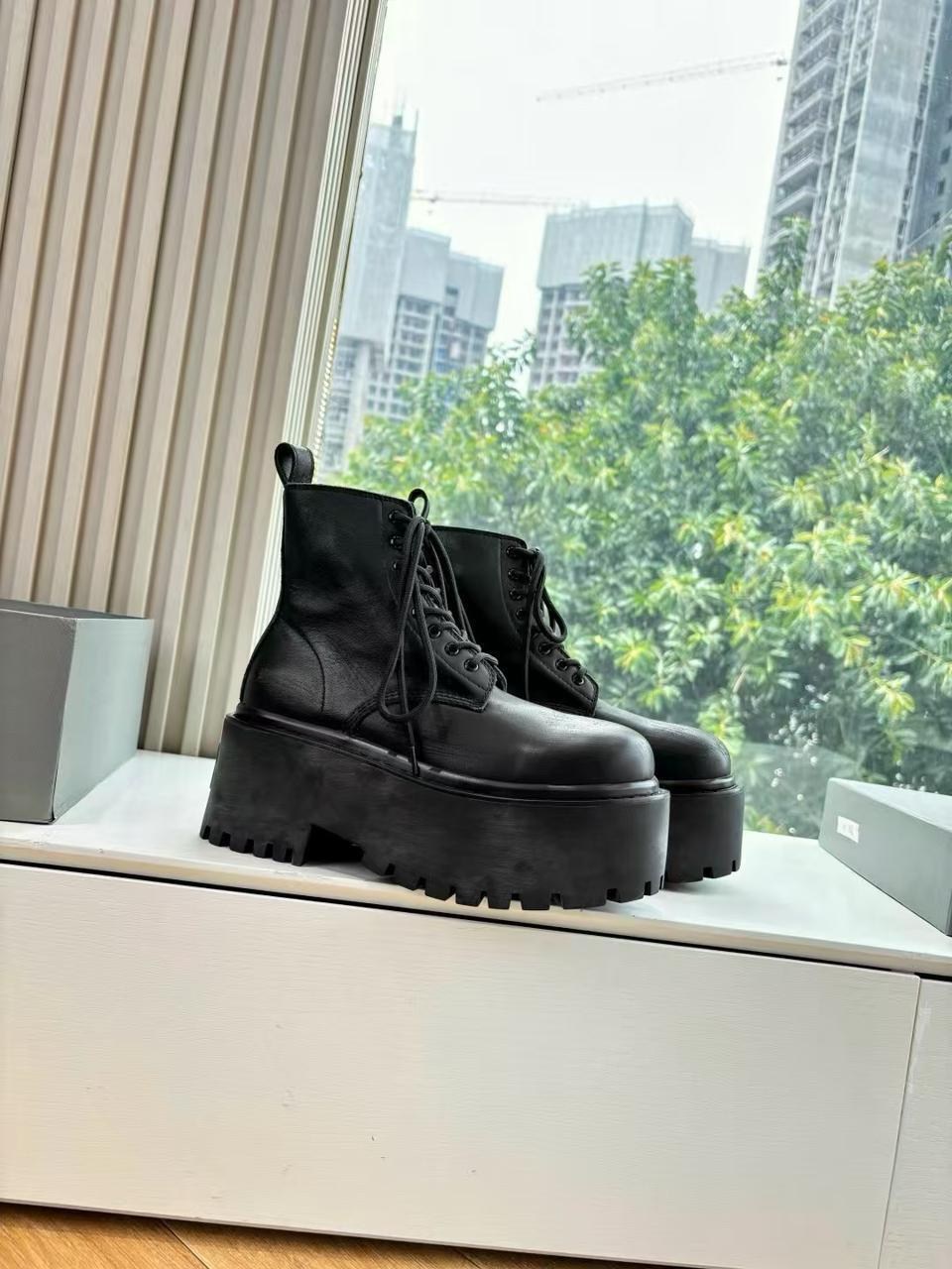 ботинки balenciaga,,balenciaga женские кожаные ботинки balenciaga чёрного цвета,женские ботинки,женские ботинки и сапоги на высокой подошве balenciag*a