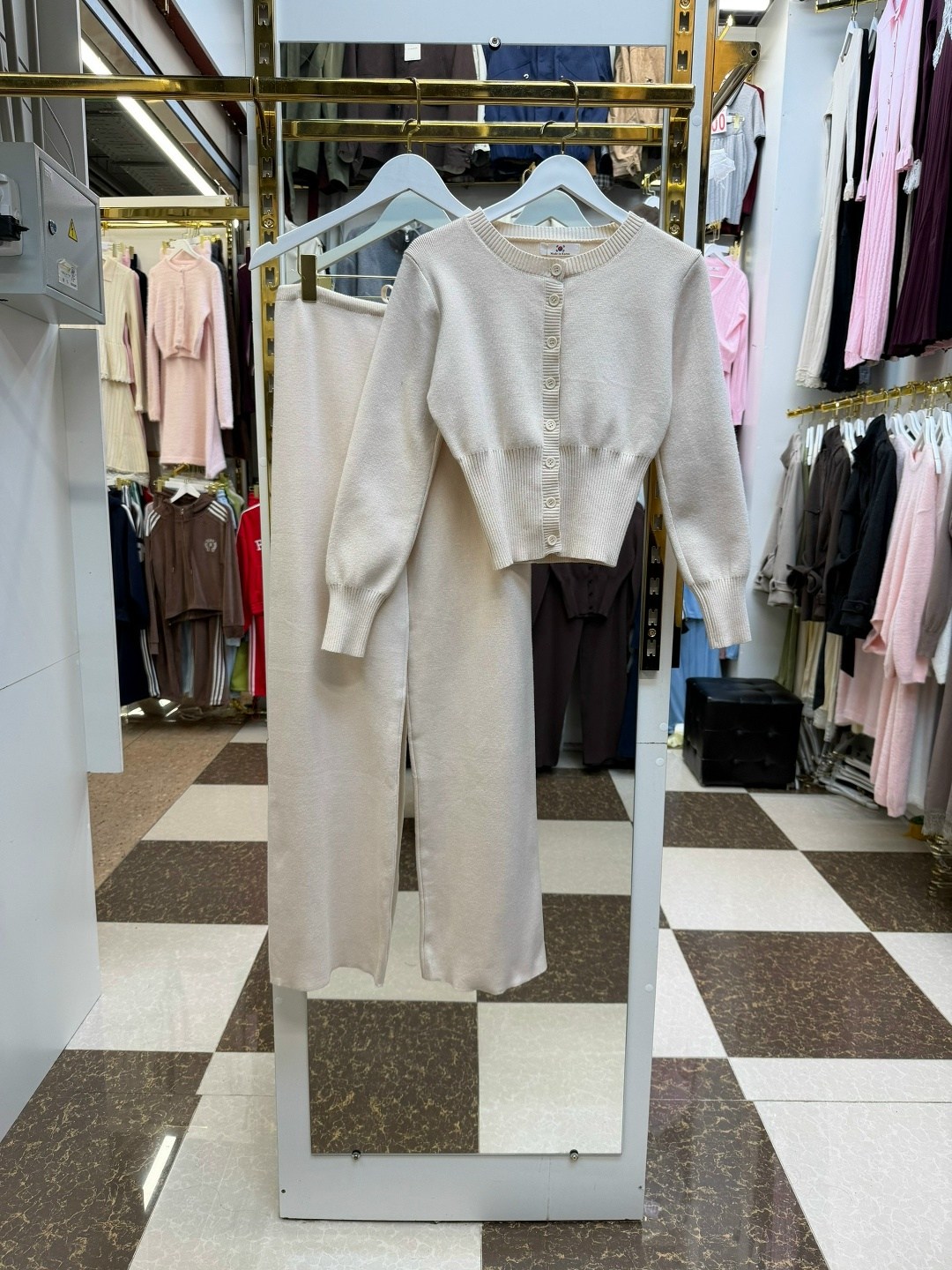 костюм двойка с брюками и кофтой top wear 529205314,костюм двойка с брюками,стильные костюмы,трикотажный костюм женский с брюками best mood,костюм двойка с брюками и кофтой top wear цвет сливочный мол