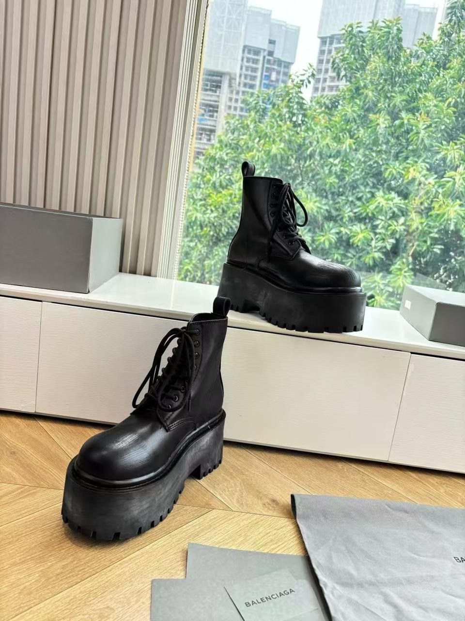 ботинки balenciaga,,balenciaga женские кожаные ботинки balenciaga чёрного цвета,женские ботинки,женские ботинки и сапоги на высокой подошве balenciag*a