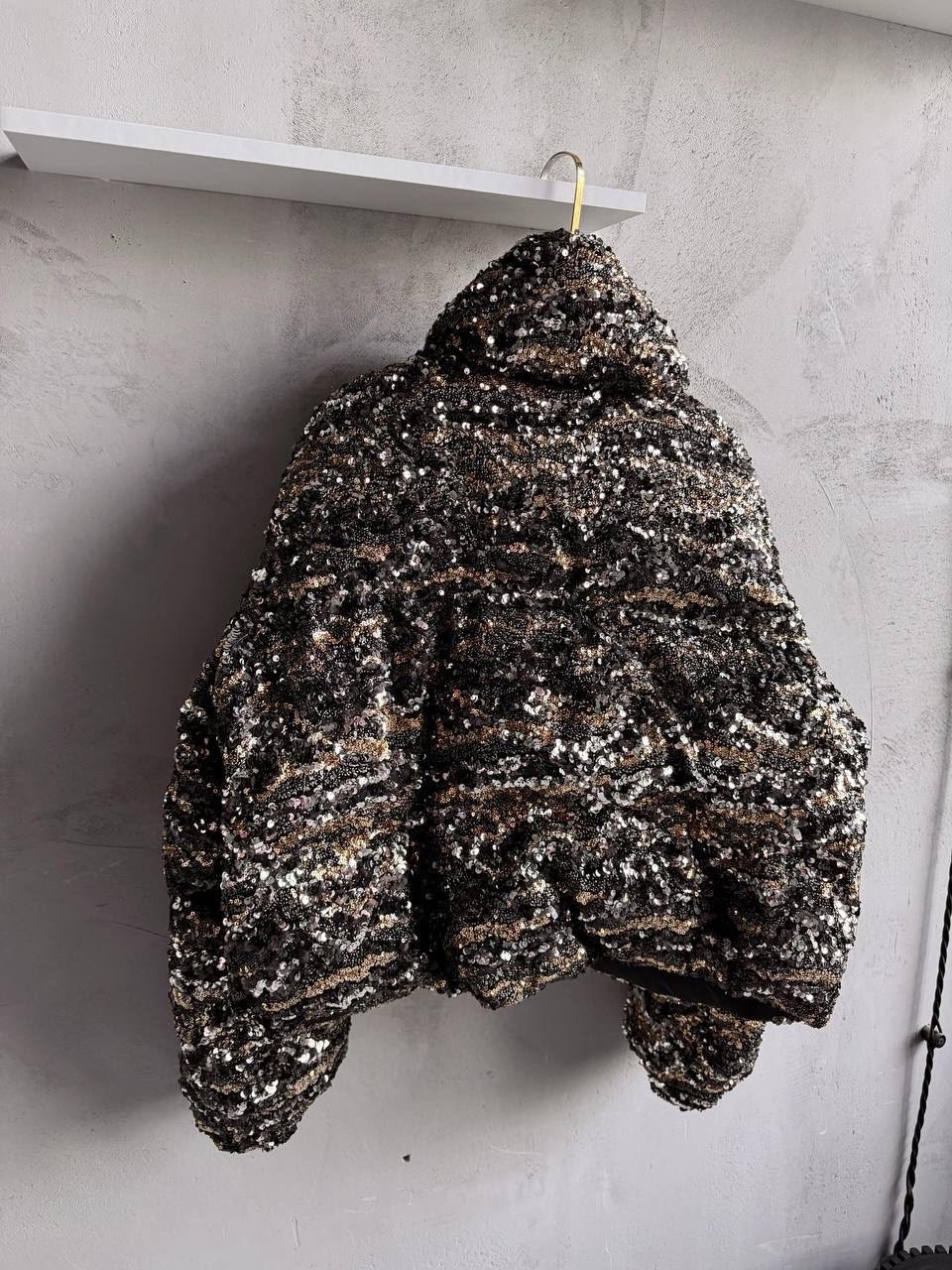 куртка с пайетками,куртка блестящая,пуховик с пайетками,куртка,куртка с пайетками женская miu miu