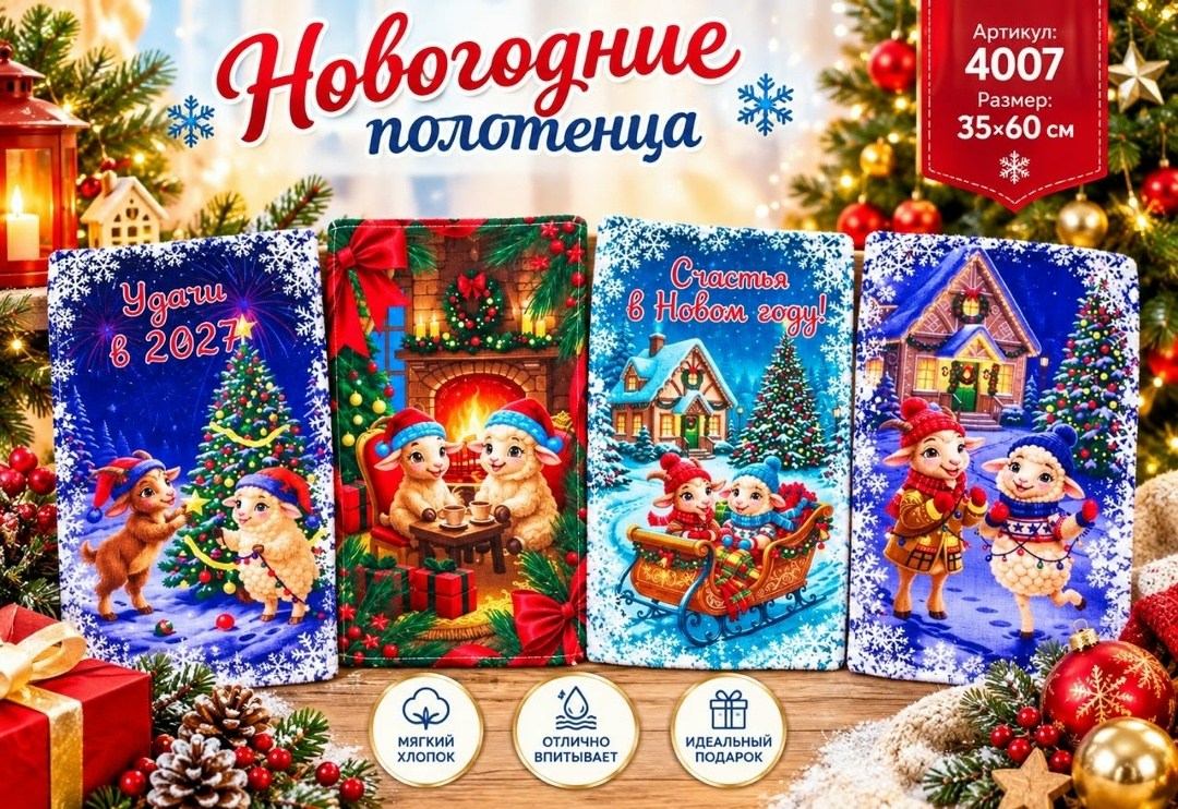 полотенца новогодние,набор новогодних полотенец,кухонное полотенце новогоднее,набор кухонных полотенец новогодние,пакет новогодний "зимний гость" 38*45 см 60 мкм ламинированный