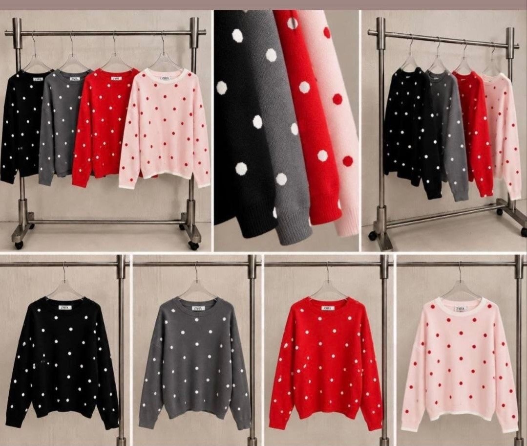 polka dot sweater,модные свитера,свитер в горошек,свитер для девочек,свитер