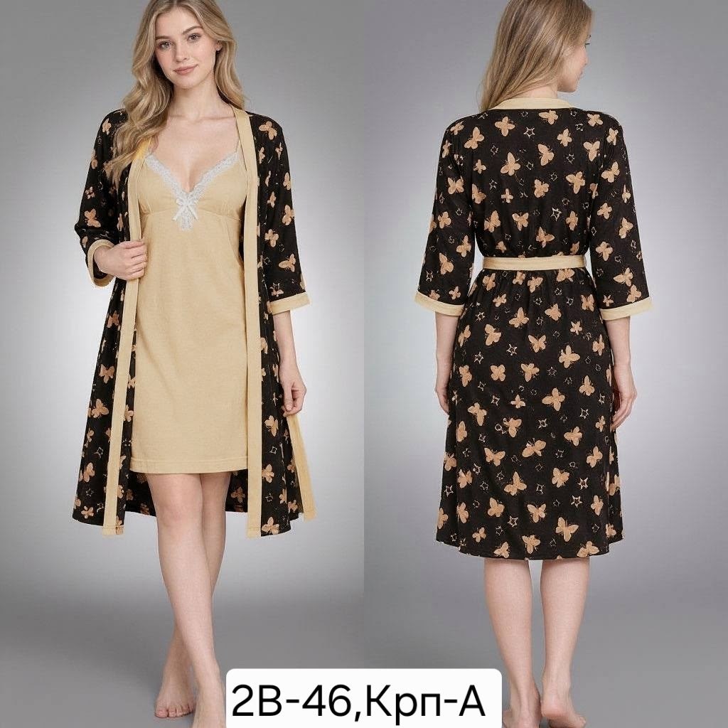 женские халаты,комплект домашний сорочка и халат,сорочка с халатом комплект,пеньюар комплект,халат женский домашний