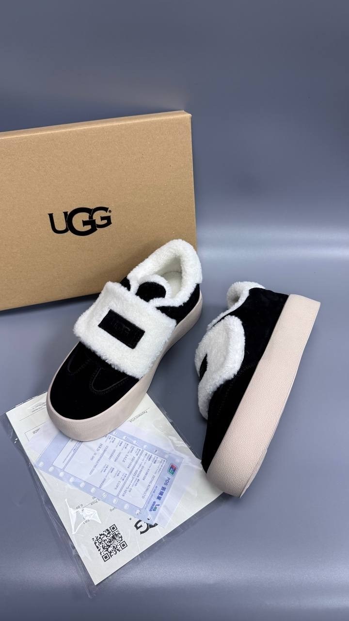 зимние кеды ugg из натуральной замши на липучке,брендовые кеды ugg на толстой подошве с мехом,,кеды ugg,женская