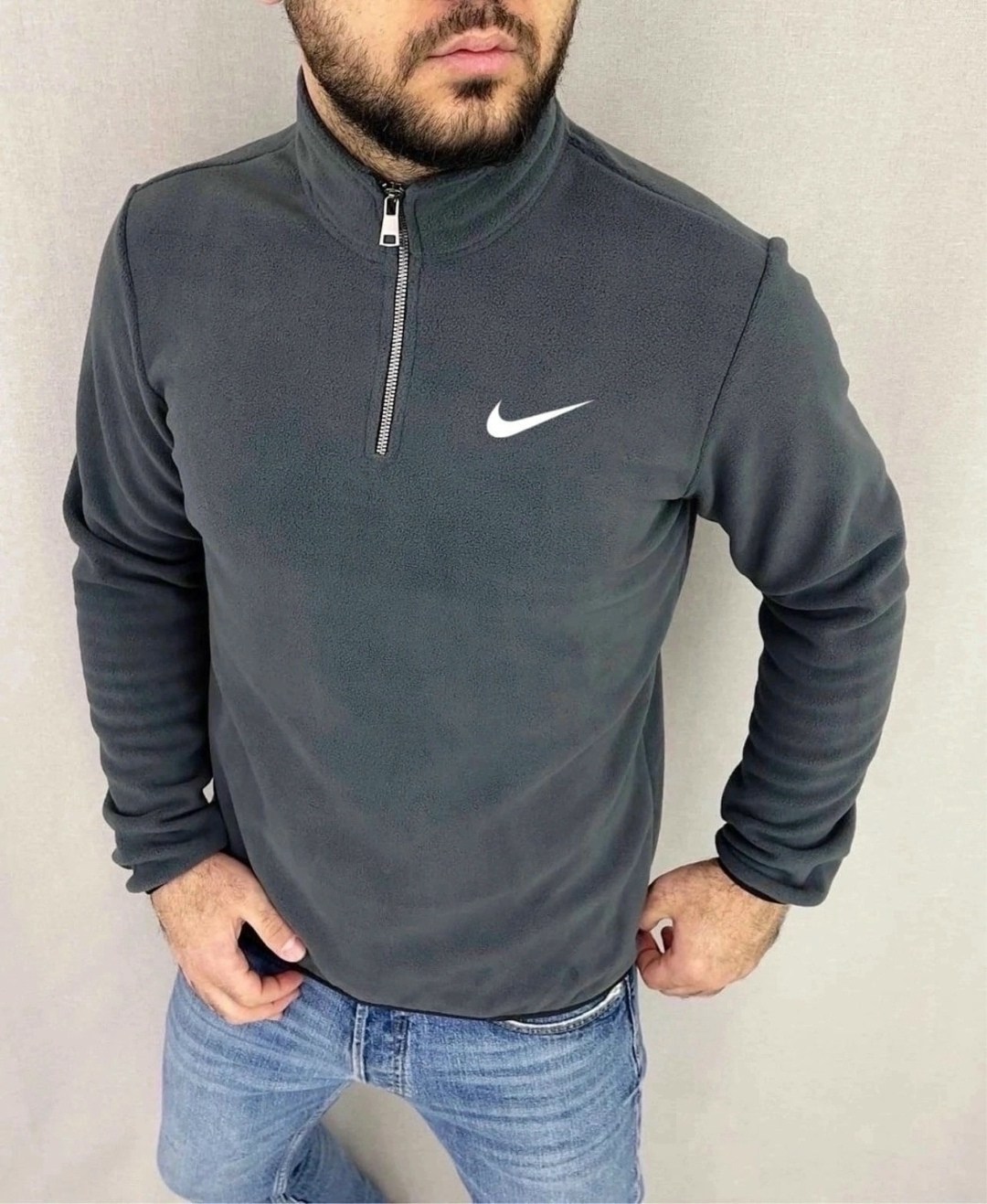 флисовый джемпер regular fit buratti темно-серый,толстовка флисовая,толстовка для мужчин флис,мужская толстовка,флисовая кофта