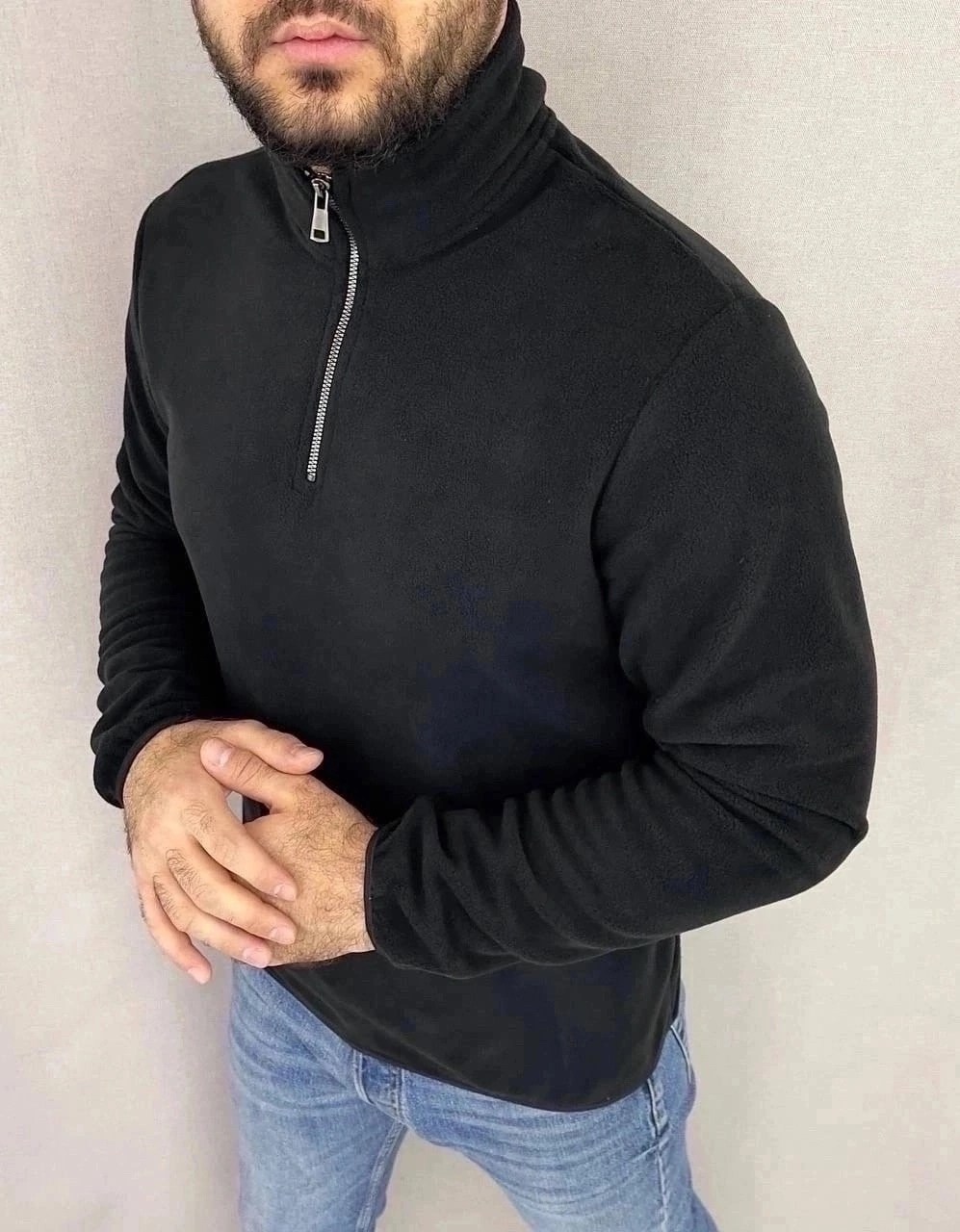 флисовый джемпер regular fit buratti темно-серый,толстовка флисовая,толстовка для мужчин флис,мужская толстовка,флисовая кофта